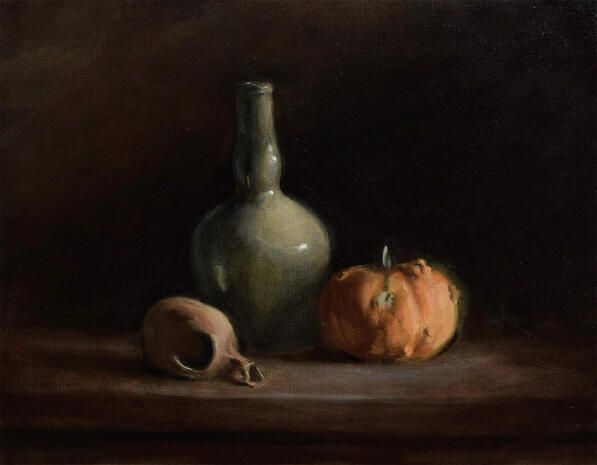 Autumn Squash with Skull from the Schelde